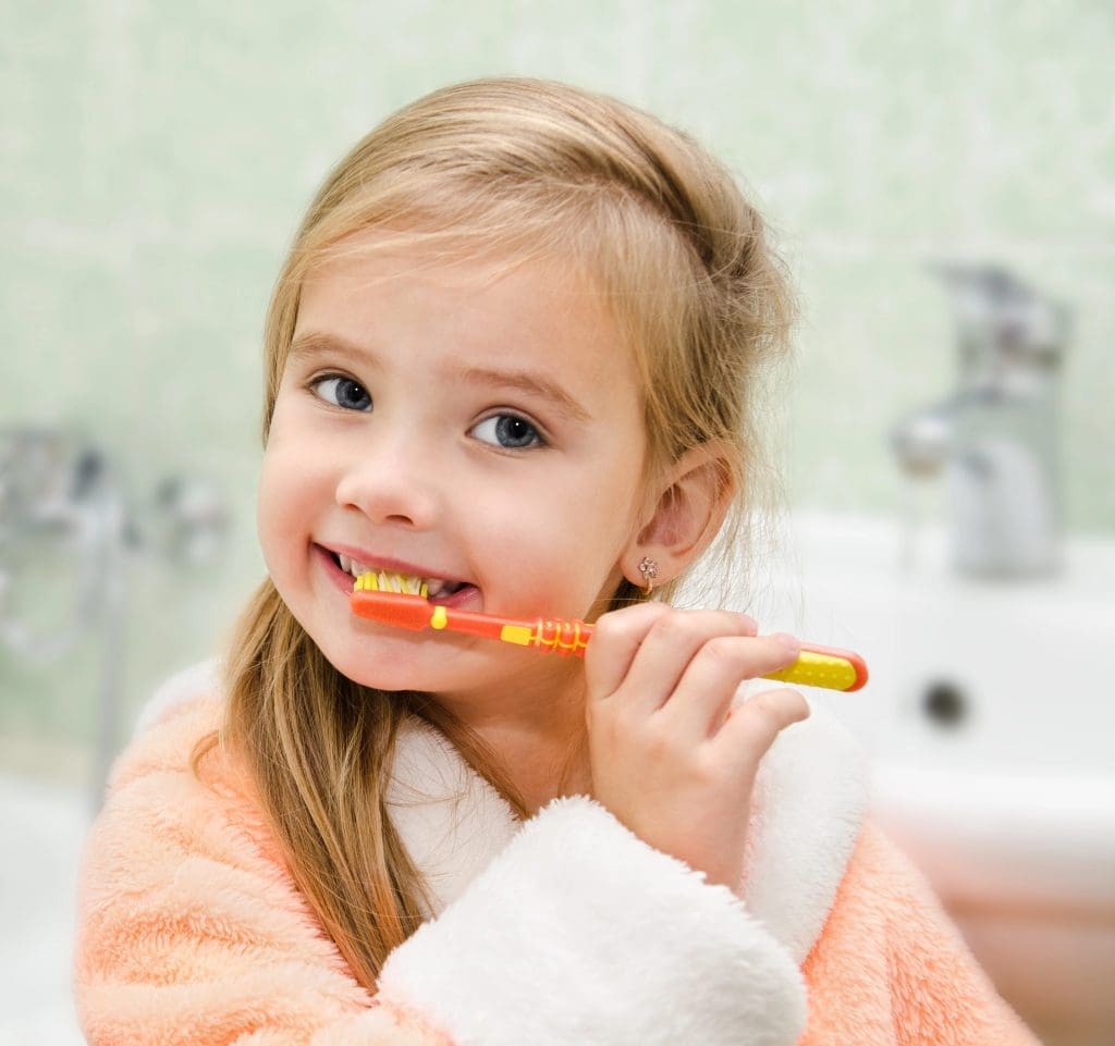 Brushing Teeth at a Warrington Pediatric Dentist